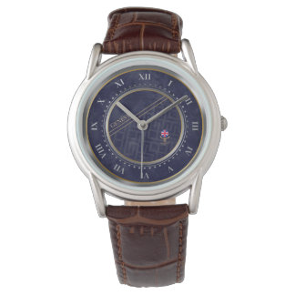 Montre personnalisée avec cadran bleu marine éléga