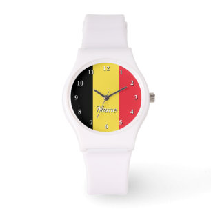 Montre personnalisée avec drapeau belge de Belgiq
