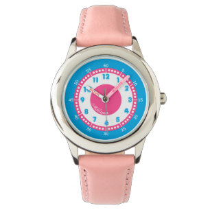 Montre Personnalisée Blue & Hot Pink Girls