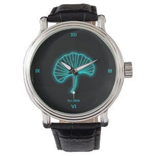 Montre personnalisée Cyber Zen Neon Ginkgo - Sur m