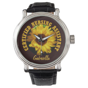 Montre personnalisée de tournesol de C.N.A
