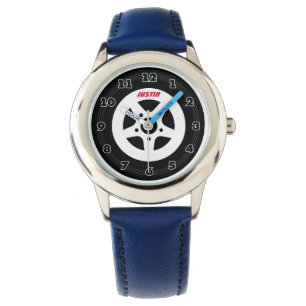 Montre personnalisée d'enfants avec le pneu de