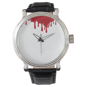 Montre personnalisée Minimal Tomato Red Drip