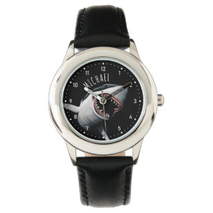 Montre personnalisée pour enfants Requin Blanc