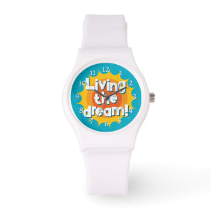 Montre personnalisée 'Vivre le rêve' avec cadran s
