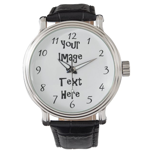 Montre Personnaliser avec images et texte personnalisés (devant)