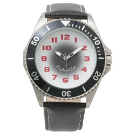 Montre Personnaliser de ce Mens Red Numerals