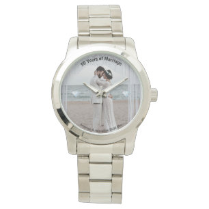 Montre Personnaliser Hommes Photo Watch Cadeaux du 50e an