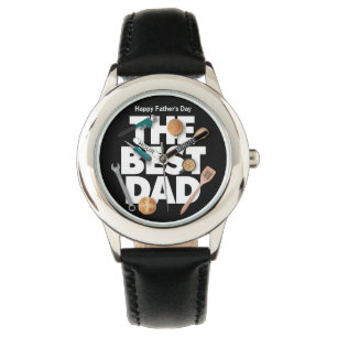 Montre Personnaliser la Fête des pères heureuse Le meil