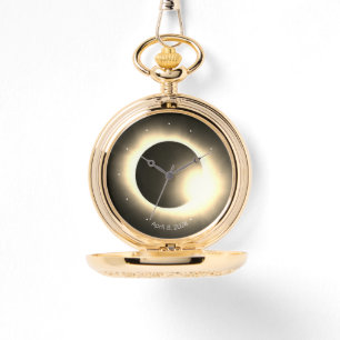 Montre Personnaliser la poche Total Solar Eclipse 2024