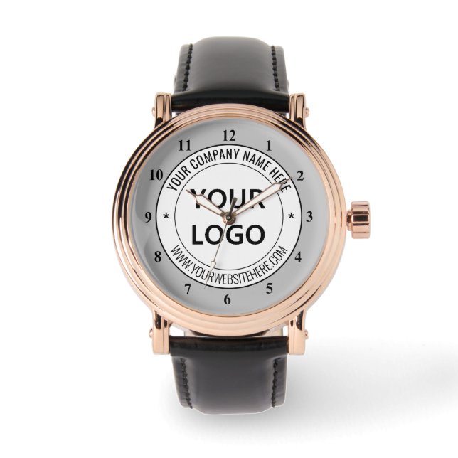 Montre Personnaliser votre entreprise Logo Texte Entrepri (Recto)