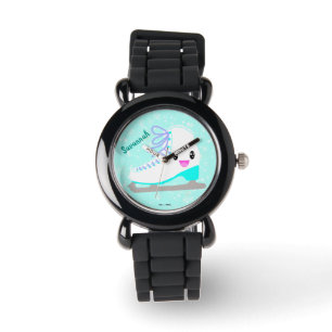 Montre Personnalisez Name Girl's Blue Figure Skating Kawa