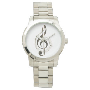 MONTRE PERSONNEL DE CLEF TRIPLE ET DE MUSIQUE AVEC DES