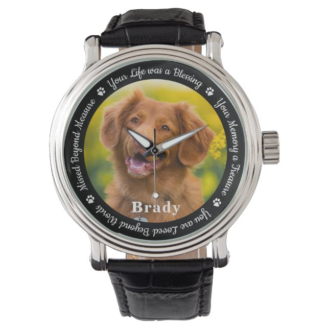 Montre Pet Memorial Animaux de compagnie perte cadeau sou (devant)