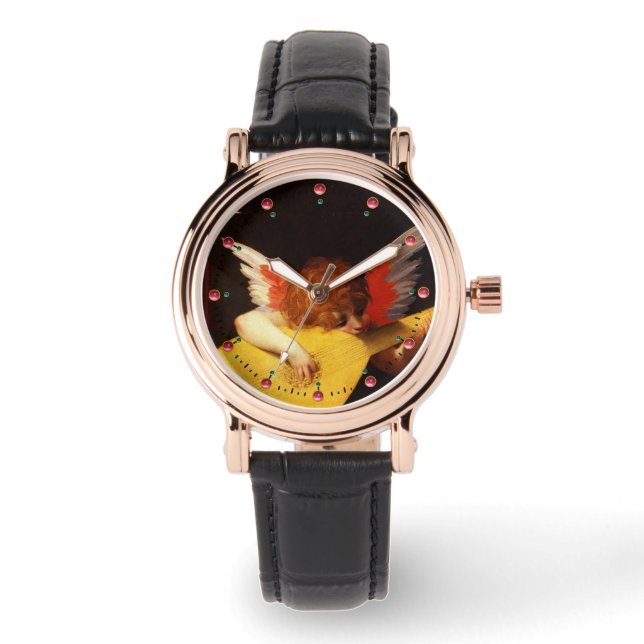 Montre PETIT ANGEL JOUER DE LA LUTE Musique Fabriquant Ch (Recto)