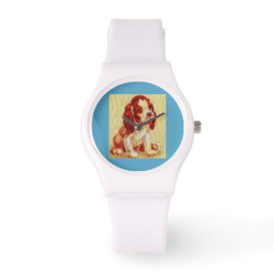 Montre petit chiot beagle mignon