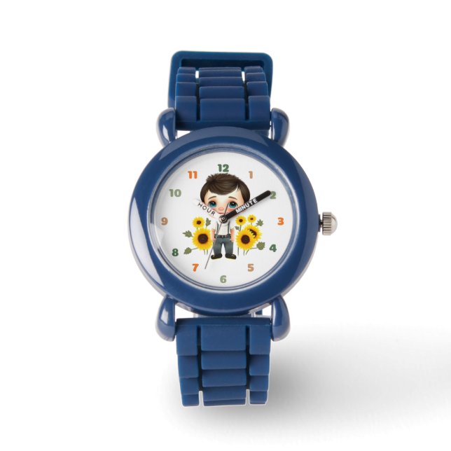 Montre Petit garçon avec tournesol (Recto)