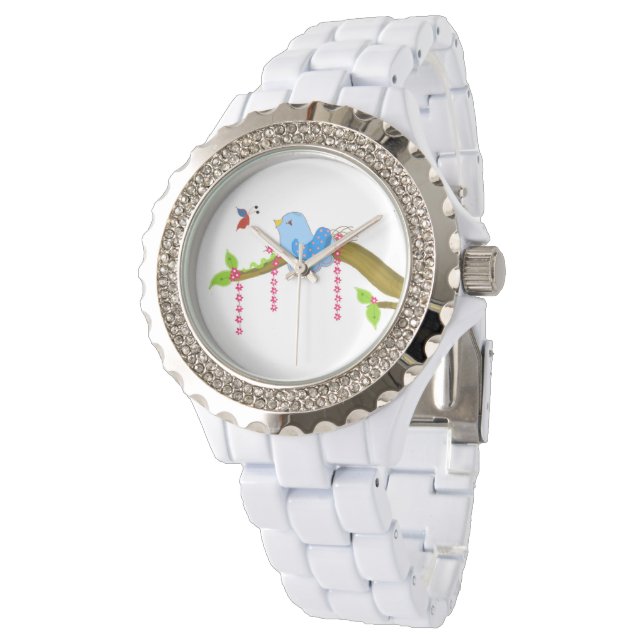 Montre Petit oiseau bleu (Incliné)