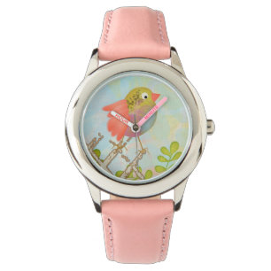 Montre Petit oiseau sur une clôture