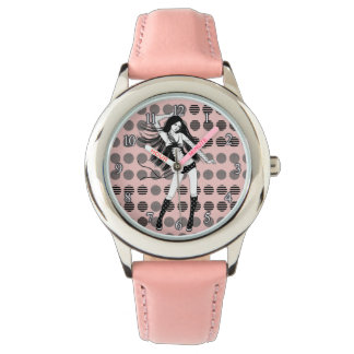 Montre petite amie danseuse rose