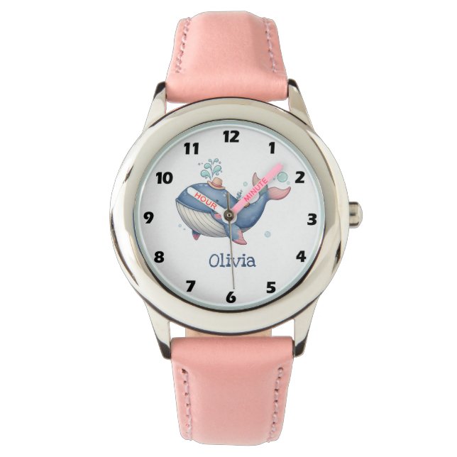 Montre Petite baleine mignonne et irrégulière (devant)