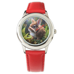 Montre "Petite Charme : Le lapin nain Brown et blanc"
