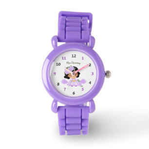 Montre Petite fille avec des fleurs