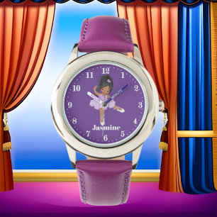 Montre Petite fille de ballerine afro-américaine