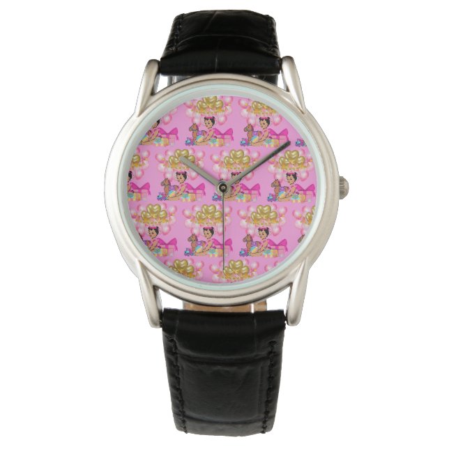 Montre Petite fille en rose (devant)
