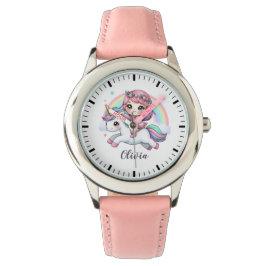 Montre Petite fille mignonne sur Unicorn