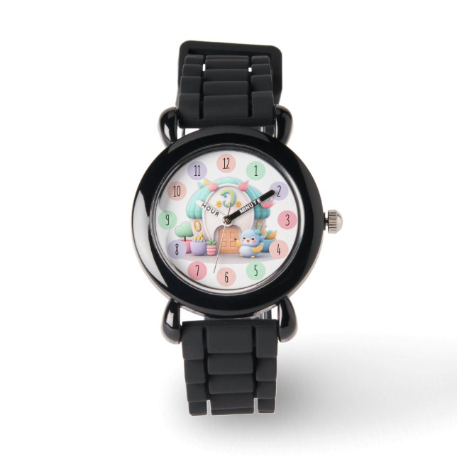 Montre Petite maison avec enfant dragon (Recto)