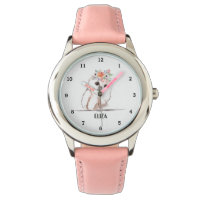 Petites filles Chouette rose Oiseaux Animaux Enfan