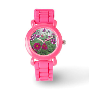Montre Pétunias rose