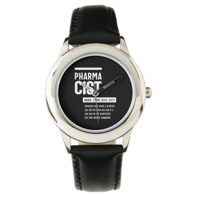 Montre Pharmacien Définition Drôle Cadeau Classique (devant)