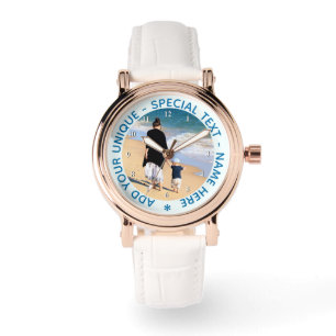 Montre photo avec texte personnalisé Cadeau de vos