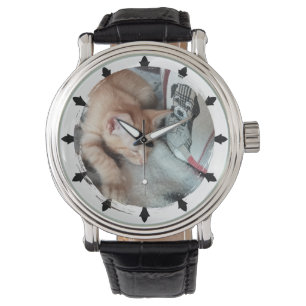 Montre Photo. Chat, Rond E-
