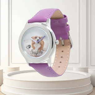 Montre Photo Custom Chien Chat Nom de l'animal de compagn