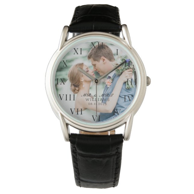 Montre Photo Élégante moderne Mariage de mer (devant)