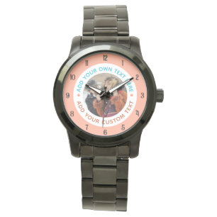 Montre ⌚ Photo et Texte personnalisés   Personnalisé