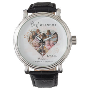Montre Photo Family Best Grandma Ever Heart Shape 8