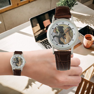 Montre photo féminine Anniversaire personnalisé de