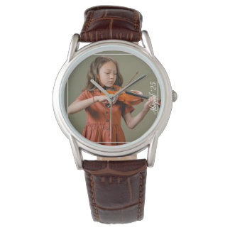 Montre Photo minimaliste et texte blanc