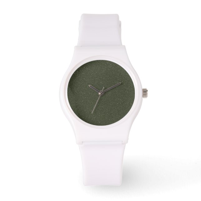 Montre Photo Moss Green Watch - Visage personnalisable (Recto)