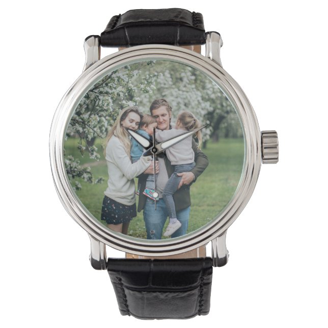 Montre Photo personnalisée Meilleur papa jamais (devant)