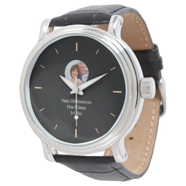 Montre photo personnalisée moderne (Incliné)