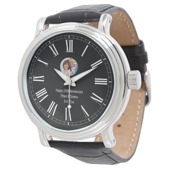 Montre photo personnalisée moderne (Incliné)