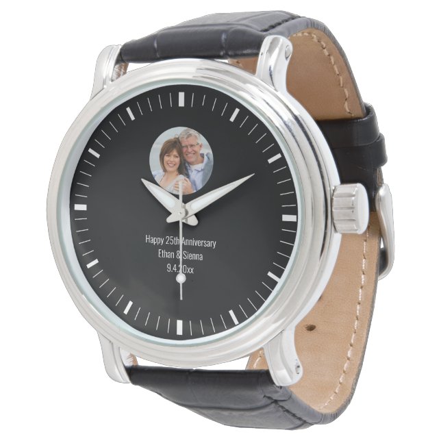 Montre photo personnalisée moderne (Incliné)