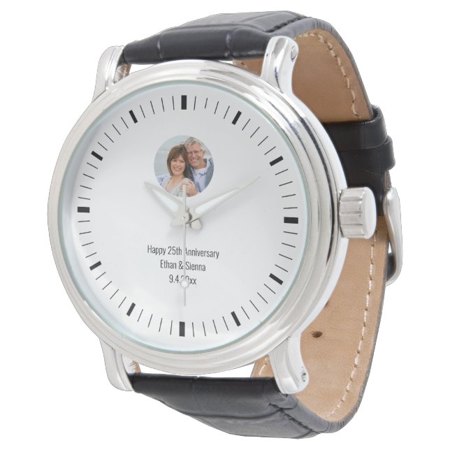 Montre photo personnalisée moderne (Incliné)