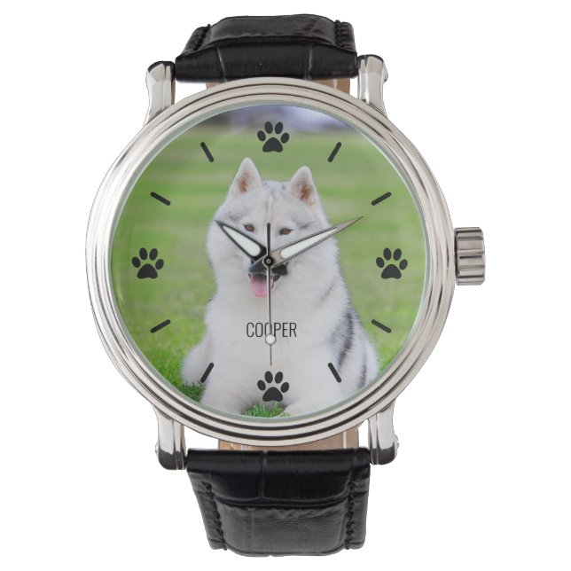 Montre Photo personnalisée pour animal de compagnie de ch (devant)