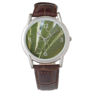 Montre Photographie de la nature verte Feuille du Yucca